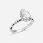 Pure Allure Pear-Shaped Lab-Grown Diamond Engagement Ring - Image 5