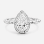 Pure Allure Pear-Shaped Lab-Grown Diamond Engagement Ring