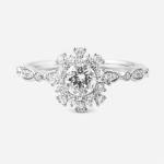 Stellar Bloom Round Lab-Grown Diamond Engagement Ring