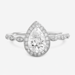 Radiant Heart Pear-Shaped Lab-Grown Diamond Engagement Ring