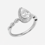 Radiant Heart Pear-Shaped Lab-Grown Diamond Engagement Ring - Image 5