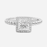 Squared Brilliance Princess-Cut Lab-Grown Diamond Engagement Ring