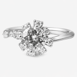Onetruering Radiance Round Lab-Grown Diamond Engagement Ring