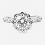Radiant Bloom Round Lab-Grown Diamond Engagement Ring