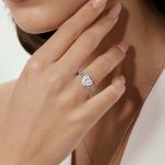 Heartbeam Halo Band Heart-Cut Lab-Grown Diamond Engagement Ring - Image 2