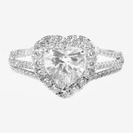 Heartbeam Halo Band Heart-Cut Lab-Grown Diamond Engagement Ring
