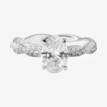 Twist Radiance Oval Lab-Grown Diamond Engagement Ring