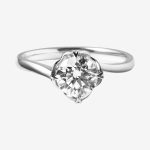 Heart Claw Round Lab-Grown Diamond Engagement Ring