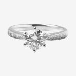 Snowflake Prong Round Lab-Grown Diamond Engagement Ring