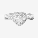 Heart Halo Twist Heart-Shaped Lab-Grown Diamond Engagement Ring
