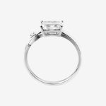 Princess Accent Radiant-Cut Lab-Grown Diamond Engagement Ring - Image 4