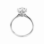 Floral Solitaire Round Lab-Grown Diamond Engagement Ring - Image 4