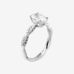 Twist Radiance Oval Lab-Grown Diamond Engagement Ring - Image 4