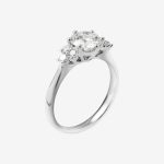 Cluster Gleam Round Lab-Grown Diamond Engagement Ring - Image 3