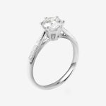 Snowflake Prong Round Lab-Grown Diamond Engagement Ring - Image 5